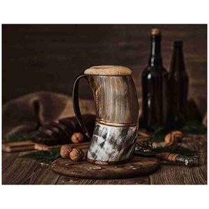 Venta directa de fábrica Precio al por mayor Taza de cuerno Vikingo y paquete de abrebotellas Ideas de regalo del Día del Padre Cuerno vikingo para beber cerveza - Product Image 3