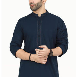 Shalwar Kameez 100% coton respirant pour hommes Shalwar Kameez saison d'été Vente en gros de conception brodée personnalisée - Product Image 4