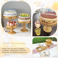 AWE Ensemble de supports à gâteaux en métal, design moderne et épuré, durable et écologique, compatible lave-vaisselle, idéal pour les fêtes et la présentation