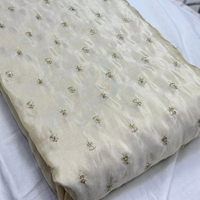 Tissu Butti teignable en pure soie, organza de qualité supérieure, vente en gros, pour saris, lehengas et dupattas ethniques de luxe, au mètre