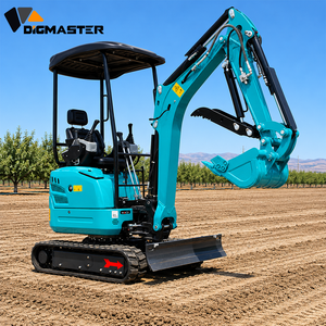Mini-excavatrice télescopique de 1,7 tonne avec moteur Kubota D902, micro-excavatrice compacte de 1,7T avec changeur rapide et marteau - Product Image 1