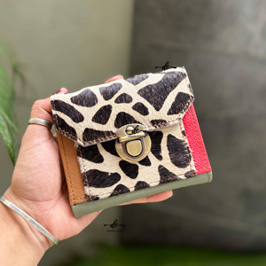 Monedero de cuero de piel reciclada de alta calidad, elegante cartera de mano, tarjetero, multicolor, estilo occidental, Unisex - Product Image 1