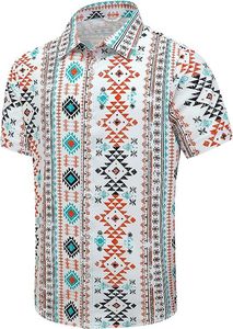 Camisa Hawaiana de manga corta con botones para hombre con estampado Palmshadow Summer Beach Casual camisas para hombre - Product Image 5