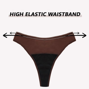 Comodo Perizoma Mestruale a Vita Alta per Donne, Quattro Strati <span class=keywords><strong>Super</strong></span> Assorbenti, Riutilizzabile, Antiperdita per il Ciclo - Product Image 5