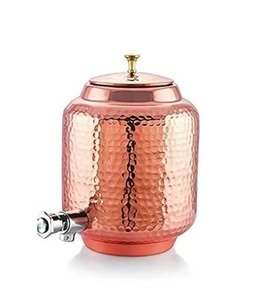 Articles à succès 2025 Matka en cuivre Heritage martelé 5 L, La maîtrise artisanale classique rencontre le charme rustique avec le Matka Heritage - Product Image 6