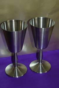 Gobelet à vin en acier inoxydable et en métal de dernière génération, gobelet à whisky, verre argenté pour la maison et l'hôtel, logo personnalisé, utilisation pour les fêtes - Product Image 3