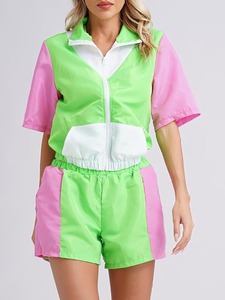 Conjunto de Dos Piezas Impermeable y Cortavientos para Hombre, Traje de Lluvia Informal, Ligero, Ecológico, de Color Sólido, de Nailon - Product Image 4