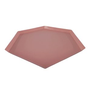 Luxury Hexagonal Shape Serving Plate for Restaurant <b>Table</b> Decor Hot Selling Kitchenware <b>Matt</b> Ocean Green Color Iron Metal - Product Image 4