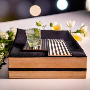 Posavasos de resina de madera para Decoración de mesa, posavasos de madera para bebidas, decoración del hogar - Product Image 3