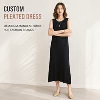 Robe plissée sur mesure, vêtements pour femmes, fabricant OEM, fournisseur de mode à marque privée pour les marques de boutiques, production en petites séries