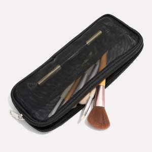 Bolsa de Maquillaje con Diseño Simple Ivy, Bolsa de Cosméticos Portátil de Plástico con Cierre de Cremallera, Porta Brochas de Viaje Elegante - Product Image 2