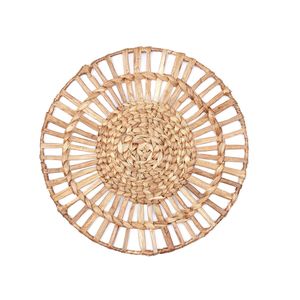 Mantel individual de jacinto de agua redondo Natural de alta calidad, manteles individuales de paja trenzada, mantel de mesa personalizado Mary - Product Image 4