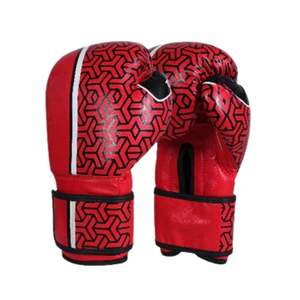 Guantes de combate de entrenamiento con correa de muñeca ajustable de alta calidad Guantes de boxeo de cuero transpirables y que absorben la humedad - Product Image 2