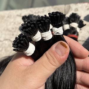 Meilleure vente Extensions de cheveux vierges Remy vietnamiens Kératine I Tip Cheveux naturels droits noirs trame/en vrac de haute qualité - Product Image 5
