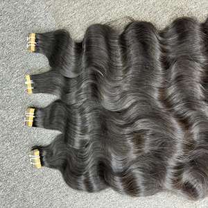 ผมต่อแบบเทปคลื่นธรรมชาติเครื่องไม่ใช้เรมี่ผมสองชั้น Vq - Product Image 2