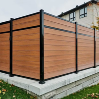 Panneaux de clôture de jardin en aluminium WPC écologiques, ensemble complet avec surface revêtue, service de modélisation 3D pour une utilisation en extérieur, à la maison ou à la ferme