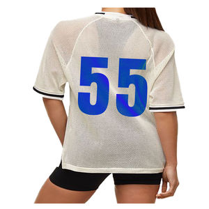 Camisetas de algodón 100% de peso pesado de alta calidad, camiseta personalizada de talla grande para mujer con estampado de gran tamaño bordado liso - Product Image 5