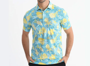 Camisetas de golf de manga corta personalizadas para hombre al por mayor estampado sólido para Polo 92% poliéster 8% LICRA transpirable algodón/Bambú - Product Image 6