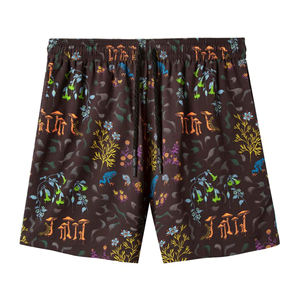 Pantalones cortos de playa de estilo callejero con estampado marrón personalizado, bañadores de verano ligeros de secado rápido con patrón sólido para hombres - Product Image 1