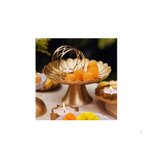 Support de service à gâteau en laiton avec support à gâteau en métal doré et support à gâteau pour artisanat naturel au meilleur prix - Product Image 5