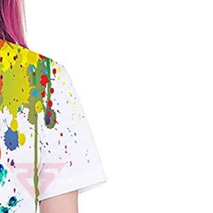 La mejor calidad, diseño famoso, tinte de otoño, lejía, camiseta de sublimación para mujer, logotipo personalizado hecho en Pakistán - Product Image 3