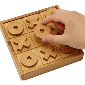 Premium Wooden Tic-Tac-Toe Game Set | Solid Wood Noughts and Crosses <b>Board</b> Game | Educational Desktop Toy Gift for Kids Adults - Product Image 4