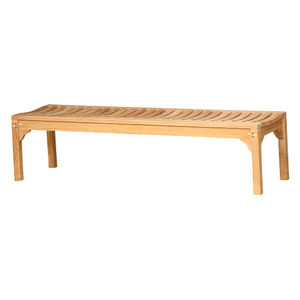 Buena calidad 180 cm Banco de teca sin espalda Madison Cómodo y naturalmente Patio Bancos al aire libre para uso en parques al aire libre Muebles - Product Image 5