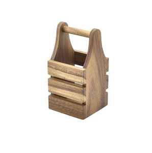 Wooden Cutlery Stand Holder Silverware Caddy Spoons <b>Forks</b> Knives Made in India-Spoons NOT Included Pink Marble - Product Image 3