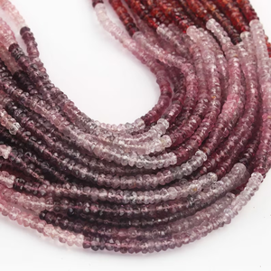 Belle Rondelle à facettes multi-spinelle perles en vrac brins 3-4mm perles multicolores en pierre naturelle pour la fabrication de bijoux en gros - Product Image 4