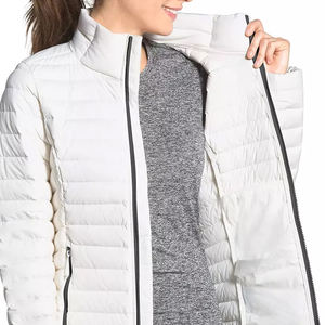 แจ็คเก็ตขนเป็ดมีซิปมีฮู้ดสำหรับผู้หญิงแจ็คเก็ตขนปุยกันลมลำลองแบบปรับแต่งได้สำหรับฤดูหนาว - Product Image 4