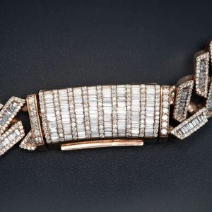 Iced Out Moissanite colgante collar para hombres lujo 925 plata esterlina Hip Hop joyería elegante diamante cadena regalo - Product Image 4