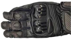 Venta al por mayor negro cuero de vaca guantes de carreras equipo de protección de moto CE aprobado Magnifico comerciantes - Product Image 3