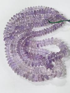 AAA Natural Rosa amatista cuarzo Rondelle cuentas 8-10mm corte alemán facetado 14 pulgadas hebra lujo de moda - Product Image 3