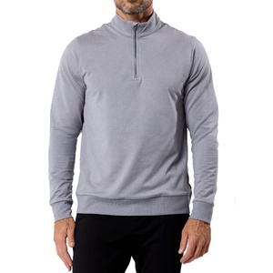 Sweatshirts OEM Custom Factory Half Zip Sweatshirts Hoodies Mock Neck Zip up Sweatshirts pour hommes Haute Qualité ODM - Product Image 1