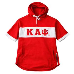 Kappa Alpha Psi <b>Red</b> SS Hoodie True To Size Premium <b>Fleece</b> Embroidered Greek Letter Crest Clean Classic Style - Product Image 4