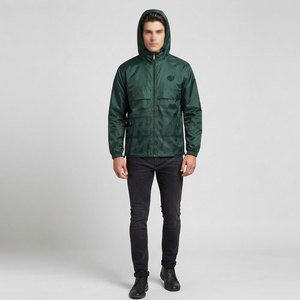 Pakistan Manufacture <b>Hooded</b> Winter <b>Rain</b> <b>Jacket</b> Customized Front Logo Design Casual Wear Men's Eco-Friendly Breathable - Product Image 4