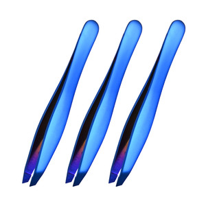 Pince à épiler personnalisée à pointe inclinée pour l'épilation et le retrait des sourcils en acier inoxydable léger. - Product Image 4