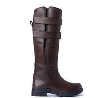 Bottes de polo équestre hautes bottes d'équitation en cuir conception durable et confortable pour un entraînement stable et une utilisation performante sur le terrain