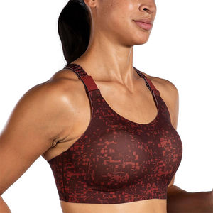 Soutien-gorge de sport pour femme grande taille au design unique, vêtement de yoga simple, sans couture sur le devant, vêtement de sport actif, fabriqué en mélange de polyester lisse - Product Image 3