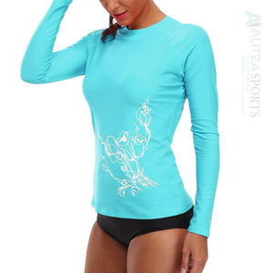 Tankini Rash Guard hecho a mano para mujer, secado rápido, absorbe la humedad, acabado lavado, logotipo personalizado, decoración recortada para playa y Yoga, 1 pieza - Product Image 6