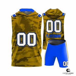 Uniforme de fútbol americano Pro 7v7 OEM diseñado para agilidad y movimiento con camiseta flexible de fútbol americano - Product Image 5