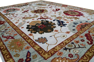Tapis anciens en laine de haute qualité noués à la main 8x14 9x12 Multicolore Tapis de prière fait à la main pour les sols du salon CR3 - Product Image 6