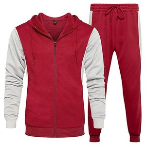 Ensembles de survêtement à fermeture éclair 100% coton pour hommes sur mesure OEM Nouveau design Pantalon évasé à capuche Logo Plus Size Couleurs personnalisées Respirant - Product Image 2