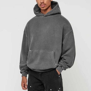 Nuevo mejor diseño de alta calidad para hombres sudaderas con capucha transpirable 100% algodón secado rápido lavado ácido estilo bordado OEM mantenido - Product Image 2