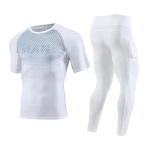 Ensemble de protection contre les éruptions cutanées à impression de logo personnalisé Compression MMA manches régulières avec fonction respirante comprend un legging anti-éruptions cutanées en un - Product Image 3