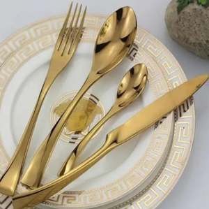 Juego de cubiertos de lujo de Metal decorativo de Venta caliente para uso en hoteles y restaurantes domésticos a precio mayorista - Product Image 4