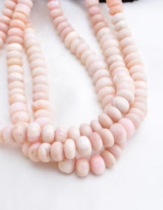 ลูกปัดโอปอลสีชมพูธรรมชาติ สำหรับทำเครื่องประดับชั้นดี - Product Image 2