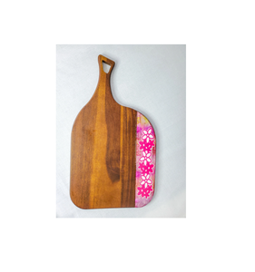 Planche à découper en bois de légumes d'impression de fleurs d'émail de concepteur fait main de produit Offre Spéciale de taille personnalisée - Product Image 2