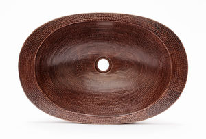 อ่างล้างหน้าในห้องน้ำดีไซน์แบบทุบอ่างล้างจานทองแดงโบราณบ้านไร่ & ตกแต่งภาชนะอ่างล้างมือแบบทันสมัยสำหรับห้องน้ำโต๊ะเครื่องแป้ง - Product Image 5