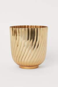 Florero de metal de hierro hecho a mano con lujoso acabado dorado, estilo floral contemporáneo para decoración costera del hogar para bodas - Product Image 4